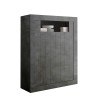 Schwarzes Sideboard 2 Türen Wohnzimmer modern 144cm hoch Sior Ox Urbino Angebot