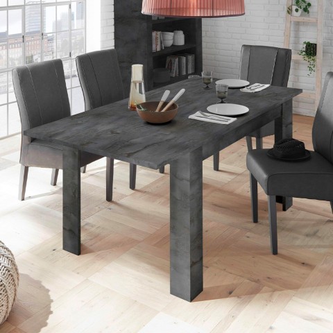 Tavolo allungabile design moderno 90x137-185cm legno nero Diogo Urbino Promozione