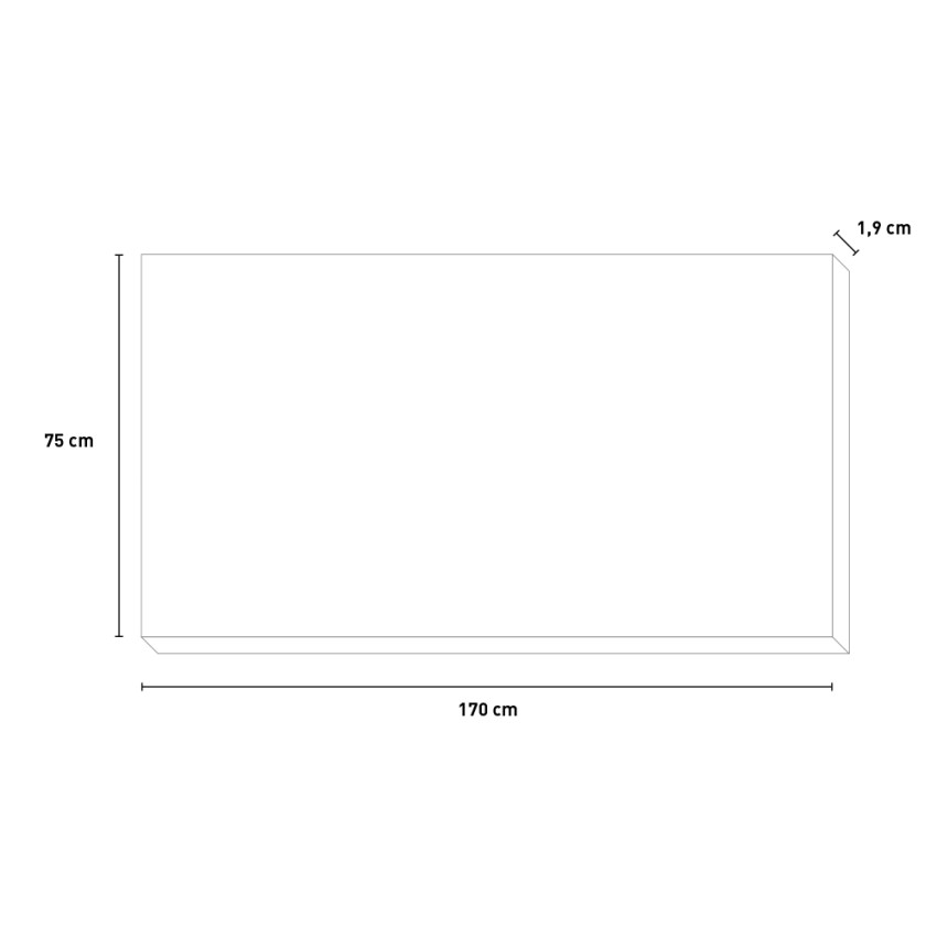 Croxley miroir mural, rectangulaire, portrait ou paysage, dimensions : 70  x 50 x 2,2 cm, surface du miroir : 67,6 x 47,6 cm, à poser ou à fixer au  mur