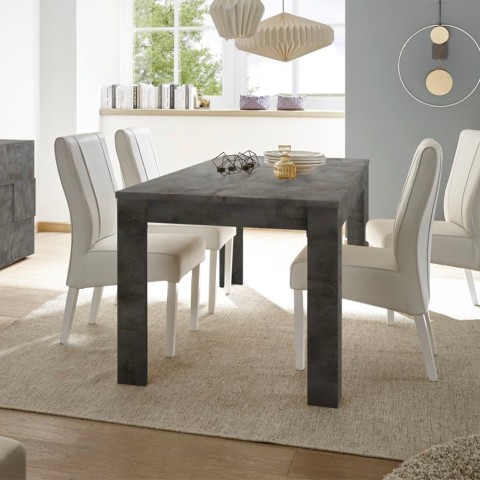 Tavolo da pranzo allungabile in legno nero moderno 180x90cm Log Urbino Promozione