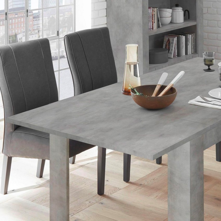 Allonge 48cm pour table à manger Icaro 180x90cm gris ciment Urbino Promotion Allonge 48cm pour table à manger Icaro 180x90cm gris ciment Urbino Promotion