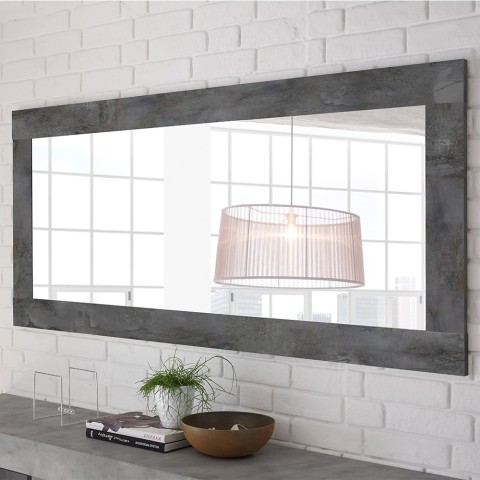 Specchiera da parete specchio moderno nero 75x170cm Moment Urbino Promozione