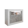 Modernes Sideboard 2 Türen 110cm glänzend weiß Zement Minus BC Angebot