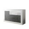 Sideboard 3 Türen Wohnzimmer modern glänzend weiß schwarz Doppel MBX Angebot