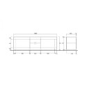 Meuble TV moderne 2 portes en bois 180cm Nolux Pc Basic Réductions