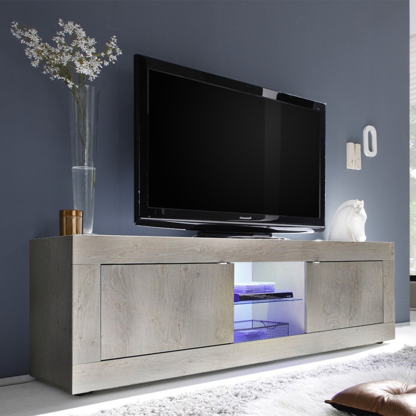 Meuble TV moderne 2 portes en bois 180cm Nolux Pc Basic Promotion Meuble TV moderne 2 portes en bois 180cm Nolux Pc Basic Promotion