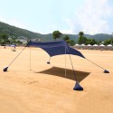 Tente de plage protection UV parasol portable 2.3 x 2.3 m Formentera 