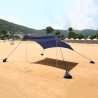 Tente de plage protection UV parasol portable 2.3 x 2.3 m Formentera 
