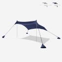 Tente de plage protection UV parasol portable 2.3 x 2.3 m Formentera Promotion