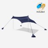 Tente de plage protection UV parasol portable 2.3 x 2.3 m Formentera Choix