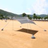 Tenda spiaggia mare gazebo portatile 2,3 x 2,3 m protezione UV antivento Formentera 