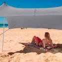 Tenda spiaggia mare gazebo portatile 2,3 x 2,3 m protezione UV antivento Formentera Saldi