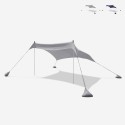 Tenda spiaggia mare gazebo portatile 2,3 x 2,3 m protezione UV antivento Formentera Vendita