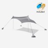 Tenda spiaggia mare gazebo portatile 2,3 x 2,3 m protezione UV antivento Formentera Scelta