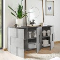 Credenza mobile soggiorno contenitore 3 ante grigio cemento Dama Ct S Catalogo