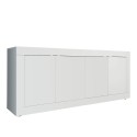 Sideboard Wohnzimmerschrank 4 Türen 207cm modern glänzend weiß Altea Wh Angebot