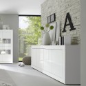 Buffet moderne 4 portes 207 cm blanc brillant Altea Wh Réductions