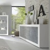 Credenza madia 2 ante 3 cassetti bianco lucido cemento 210cm Tribus BC Basic Catalogo