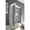 Küchenschrank Wohnzimmerschrank Madia 4 Türen glänzendes weißes Zement Novia BC Basic. Modell