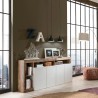 Küchenschrank Wohnzimmer 4 Türen glänzend weißes Holz 184cm Cadiz BP Eigenschaften