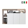 Credenza soggiorno moderna legno 3 ante bianco lucido 146cm Hailey BP Vendita