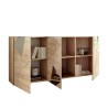 Moderne Wohnzimmersideboard mit 3 Eichenholztüren, Spiegeln und dem Modellnamen Vittoria RS S. Sales