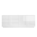 Buffet moderne 2 portes 3 tiroirs blanc brillant Jupiter WH L1 Offre