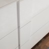 Sideboard für das Wohnzimmer, weiß glänzend, 3 Schubladen „Jupiter WH M1“. Rabatte