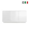 Credenza madia moderna 3 ante bianco lucido 182cm WH M2 Vendita