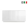 Moderne Sideboard 3 Türen in glänzendem Weiß 182cm WH M2 Verkauf