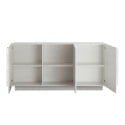 Credenza madia moderna 3 ante bianco lucido 182cm WH M2 Saldi