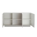 Moderne Sideboard 3 Türen in glänzendem Weiß 182cm WH M2 Sales