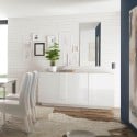 Credenza madia moderna 3 ante bianco lucido 182cm WH M2 Catalogo