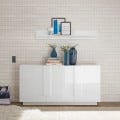 Credenza madia moderna 3 ante bianco lucido 182cm WH M2 Promozione