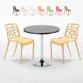 Schwarz Rund Tisch und 2 Stühle Farbiges Polypropylen-Innenmastenset Gelateria Cosmopolitan Aktion