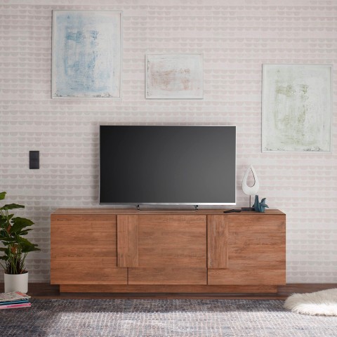 Mobile soggiorno base porta TV moderno in legno 3 ante Jupiter MR T2 Promozione