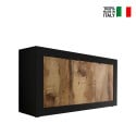 Buffet de cuisine et séjour industriel à 3 portes en bois de 160 cm Modis NP Basic. Vente