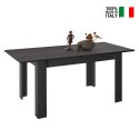 Erweiterbarer Esstisch in Avant Rimini schwarzem Holz 90x137-185cm Verkauf