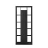 Moderne schwarze Säulenbibliothek aus Holz h217cm mit mittlerer Tür Jote NR. Angebot