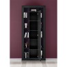 Moderne schwarze Säulenbibliothek aus Holz h217cm mit mittlerer Tür Jote NR. Sales