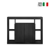 Wohnzimmer-Sideboard aus schwarzem Holz, 134 cm breit, modernes Design, 2 Türen, Lema NR. Verkauf