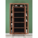 Wohnzimmer Bücherschrank mit modernem Holzsäulendesign, 2 Türen, Modell Albus MR. Rabatte