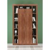 Wohnzimmer Bücherschrank mit modernem Holzsäulendesign, 2 Türen, Modell Albus MR. Sales