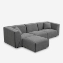 Modulares 3-Sitzer-Sofa aus Stoff in modernem Stil mit Hocker Jantra 