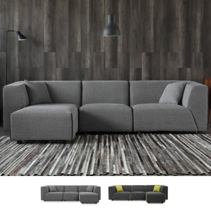 Modulares 3-Sitzer-Sofa aus Stoff in modernem Stil mit Hocker Jantra Kosten