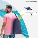 Tente de plage protection UV parasol portable 2.3 x 2.3 m Formentera Caractéristiques
