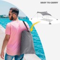 Tenda spiaggia mare gazebo portatile 2,3 x 2,3 m protezione UV antivento Formentera Caratteristiche