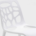 Table Blanche Carrée 70x70 et 2 Chaises Colorées Set Intérieur Bar Café Gelateria Cocktail 