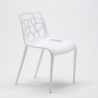 Table Blanche Carrée 70x70 et 2 Chaises Colorées Set Intérieur Bar Café Gelateria Cocktail 