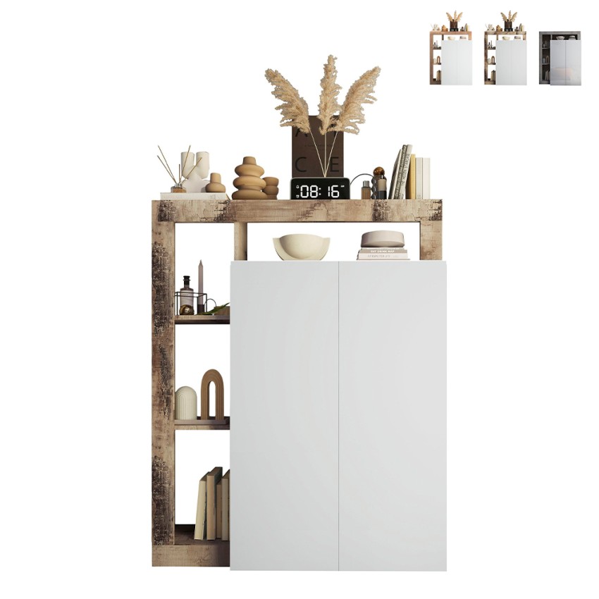 Moderne Anrichte Sideboard Wohnzimmer 2 Türen 5 Fächer Delma Aktion Moderne Anrichte Sideboard Wohnzimmer 2 Türen 5 Fächer Delma Aktion